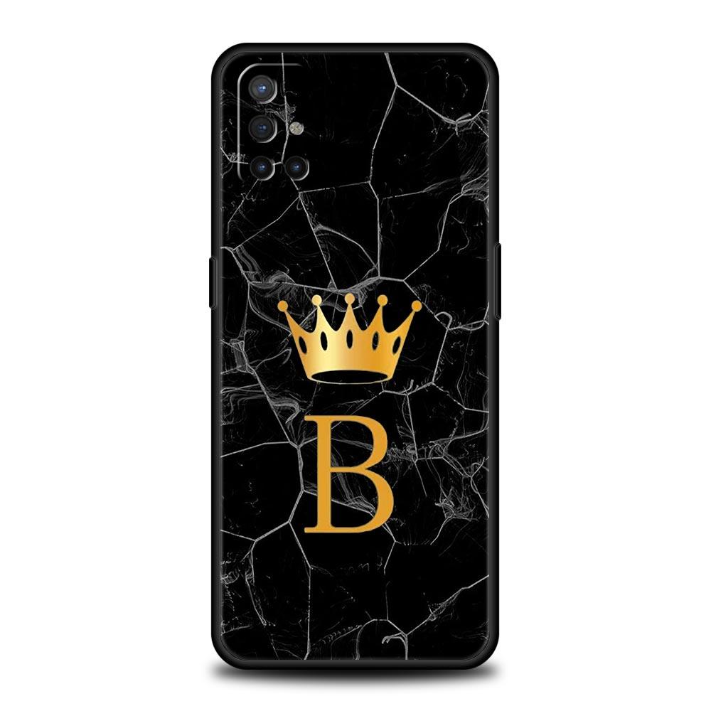 Crown Letter A To Z Phone Case For OnePlus 15 13 12 11 10 Pro 13T 13R 12R 9 8T 8 7 7T 9R Nord 2T CE 2 3 4 5G Soft Cover