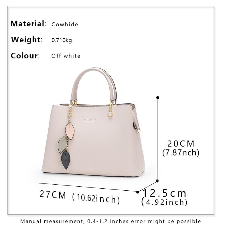 Light Luxury Genuine Leather Women's Bag, Handbag, Large Capacity, Advanced, Versatile Commuter Bag, One Shoulder Crossbody Bag