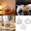Stylish Clear Glass Crystal Candy Canister With Lid Covered Snacks Dish Jar Trinket Jewelry Box Organizing Small Items