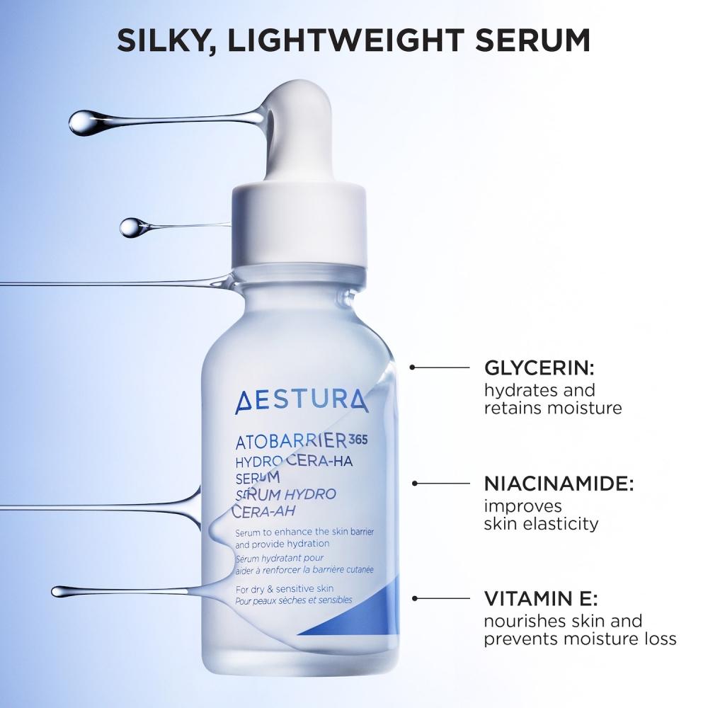 Aestura Atobarrier365 Hydro Cera Ha Ceramide + Hyaluronic Acid Face Serum 1.01 Oz   30 Ml