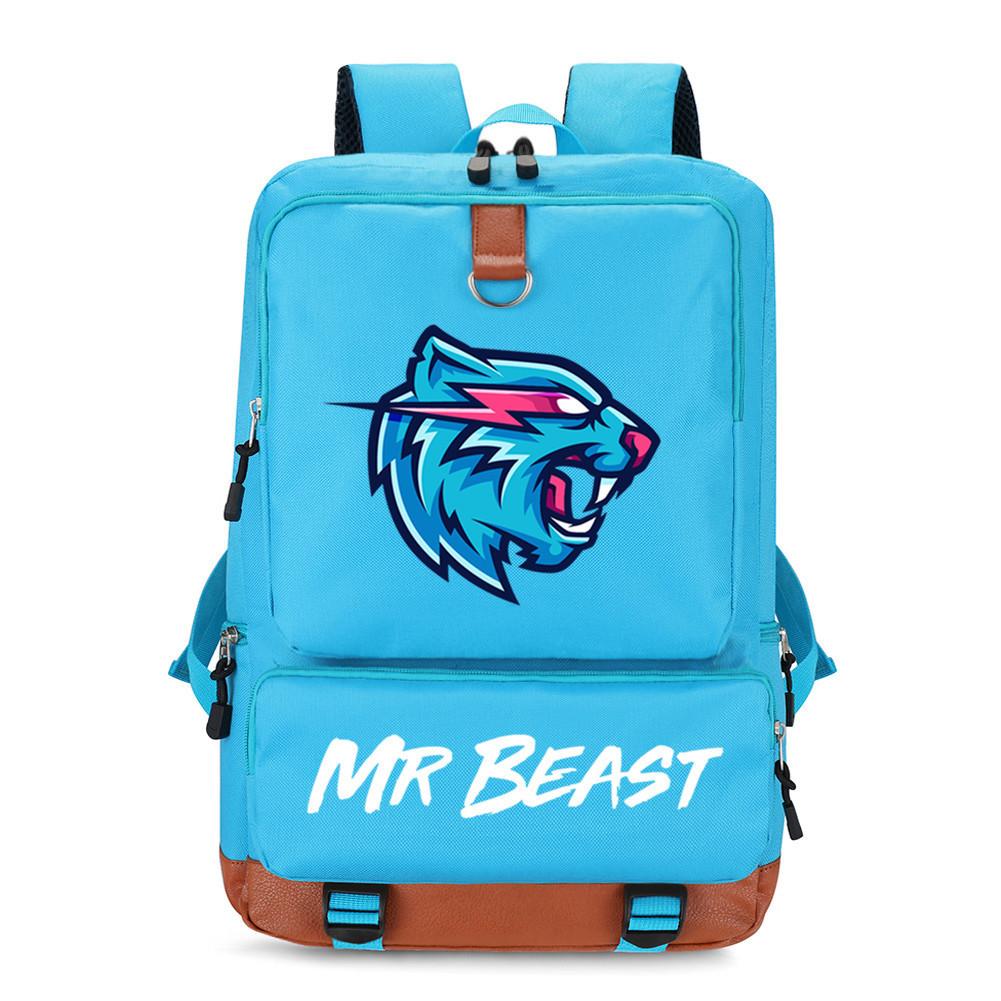 Mr. Beast Oxford Cloth Backpack Computer Bag Junior High School Students Personality Large Capacity Schoolbag
