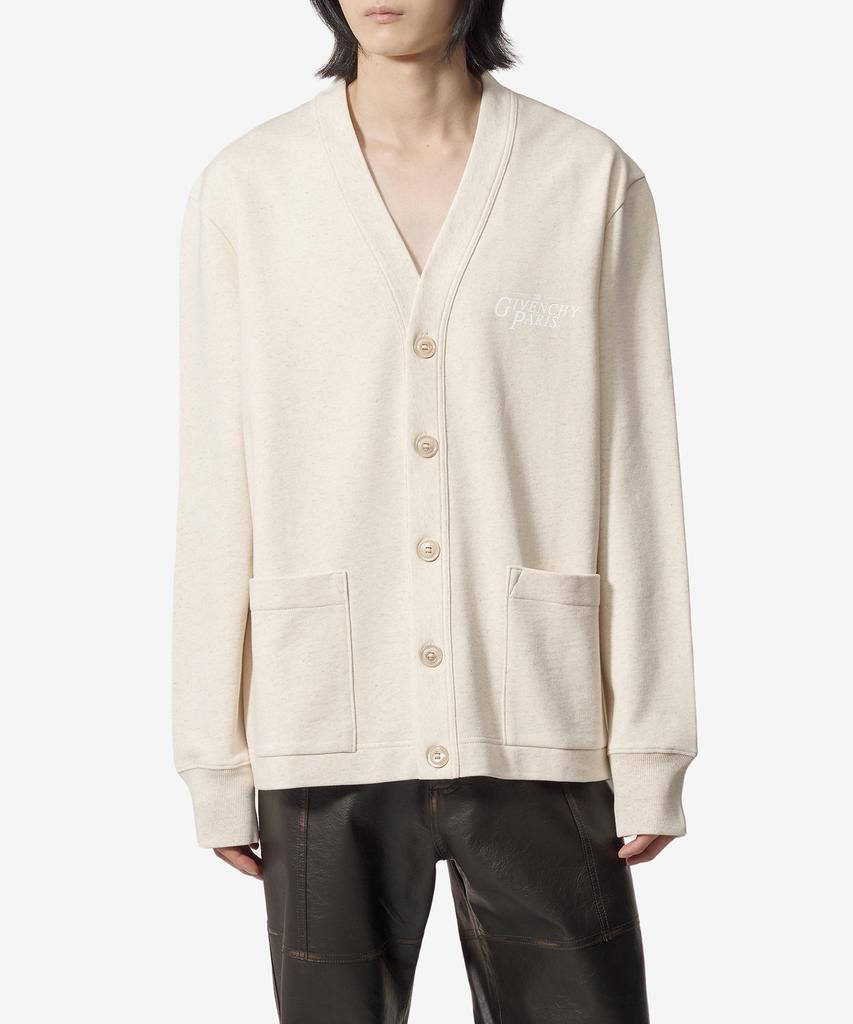 Givenchy Logo Sweat Cardigan - Natural / Bmj0Mq3Yn7101
