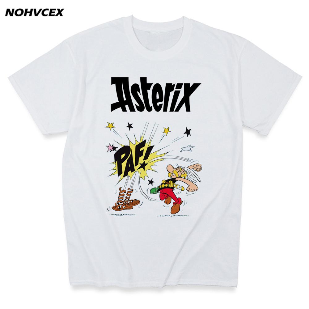 Asterix Und Obelix Klassisches Rundhals Sommer Freizeit T-Shirt Druck