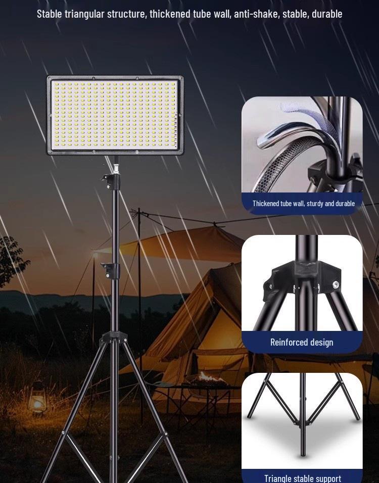Rechargeable LED Stall Lamp: Portable Night Market, Outdoor, Camping & Emergency Lighting with Strong Brightness and Adjustable Bracket.