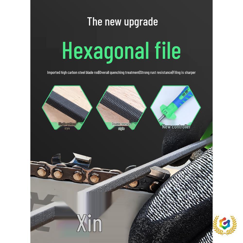 Sechskant Kettensägenkettenschleife Werkzeug - Handgeführter Sägezahnschärfer