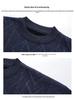 Men's Autumn/Winter Fleece-Lined Sweater for Middle-Aged & Elderly - Warm, Thick, Round Neck Design