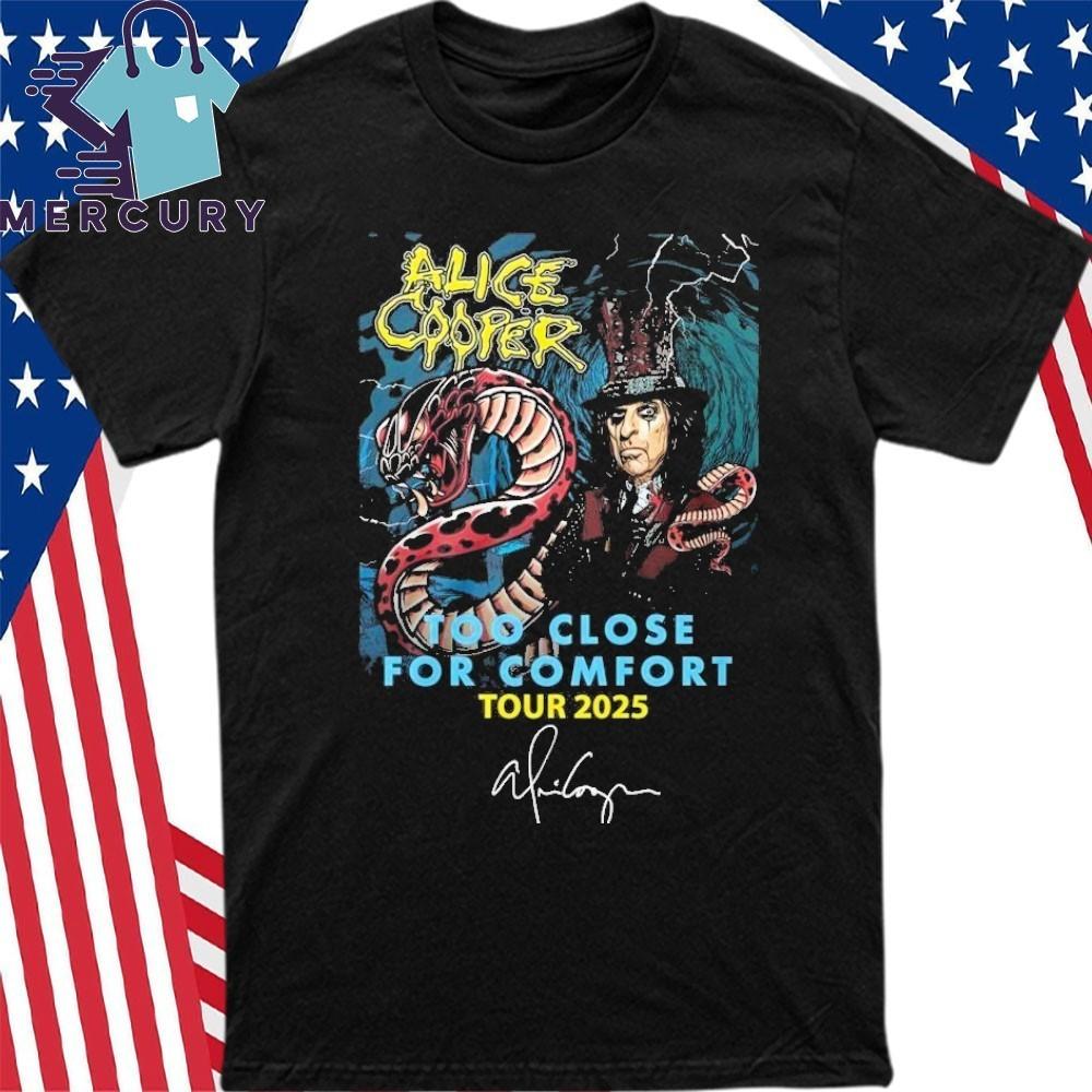 Alice Cooper Too Close For Comfort Tour 2025 Shirt Unisex T-Shirt S