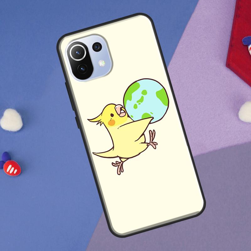 Chubby Cockatiel Parrot Bird Cover For Xiaomi 14 Ultra 13 11T 12T 13T 14T Pro POCO X6 X7 Pro X3 X5 F3 F5 F6 M6 Pro Case
