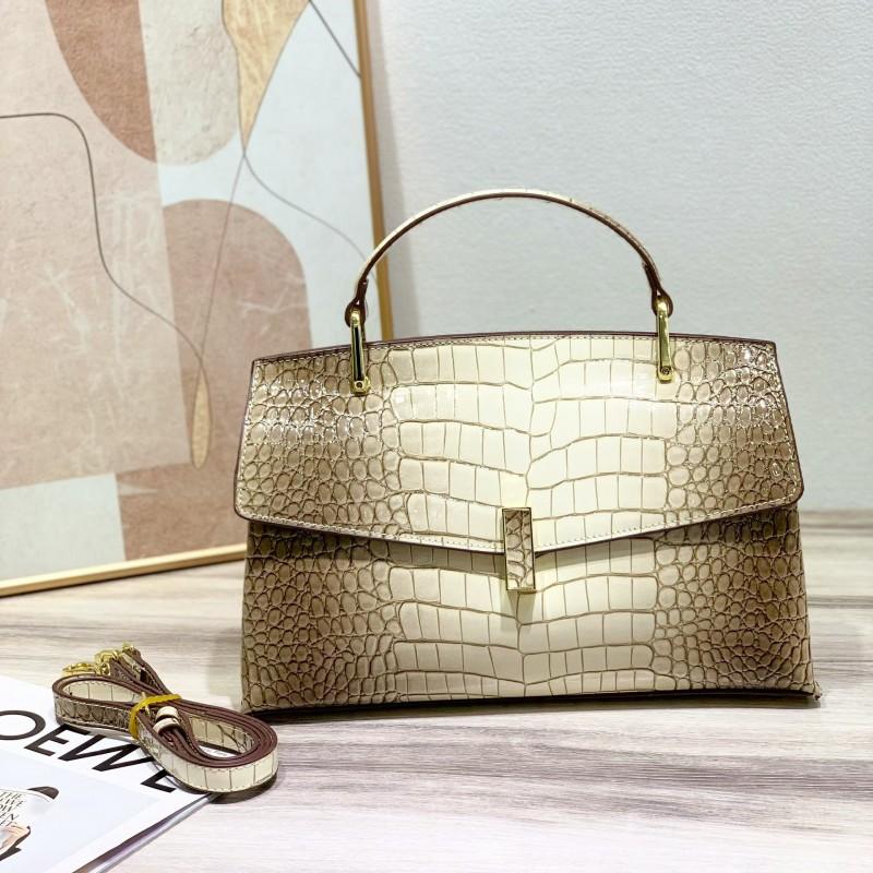 Stylish Crocodile Texture PU Shoulder Bag Women Large Crossbody Tote In Trendy Colors
