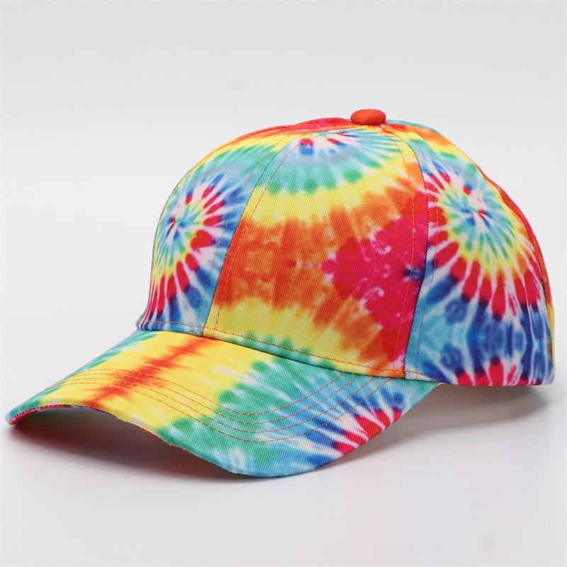 Digital Print Gradient Baseball Cap With Sun Protection For Casual Outdoor Wear