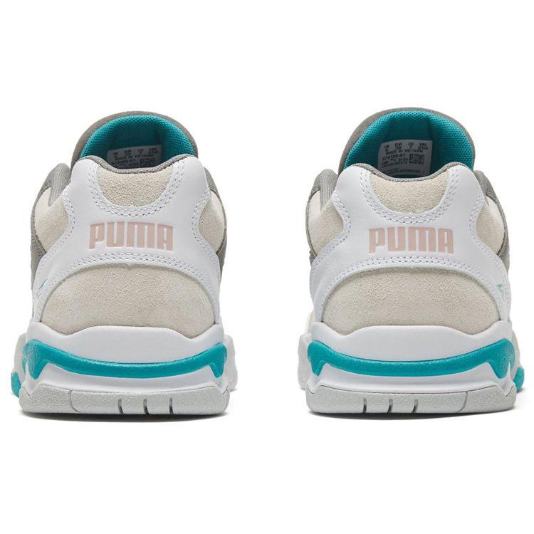 Puma Performer Vintage Leather Lace-Up Low-Top Dad Shoes Unisex Sneaker Gray White 374129-01