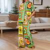 2 Teile/satz Herbst Frühling Frauen Pyjamas Anzug Bunte 3D Druck Langarm