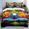 Colorful Landscape with Trees. Bedding Sets Duvet Cover Sets Duvet Covers Pillowcases(1 * Duvet Cover 2 * Pillowcases, Without Duvet Insert)
