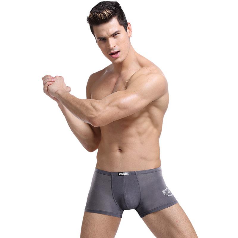 Aoyuan Herren 4er-Pack Mid-Waist Boxer Briefs - Bequem, Atmungsaktiv, Jugendliche Passform
