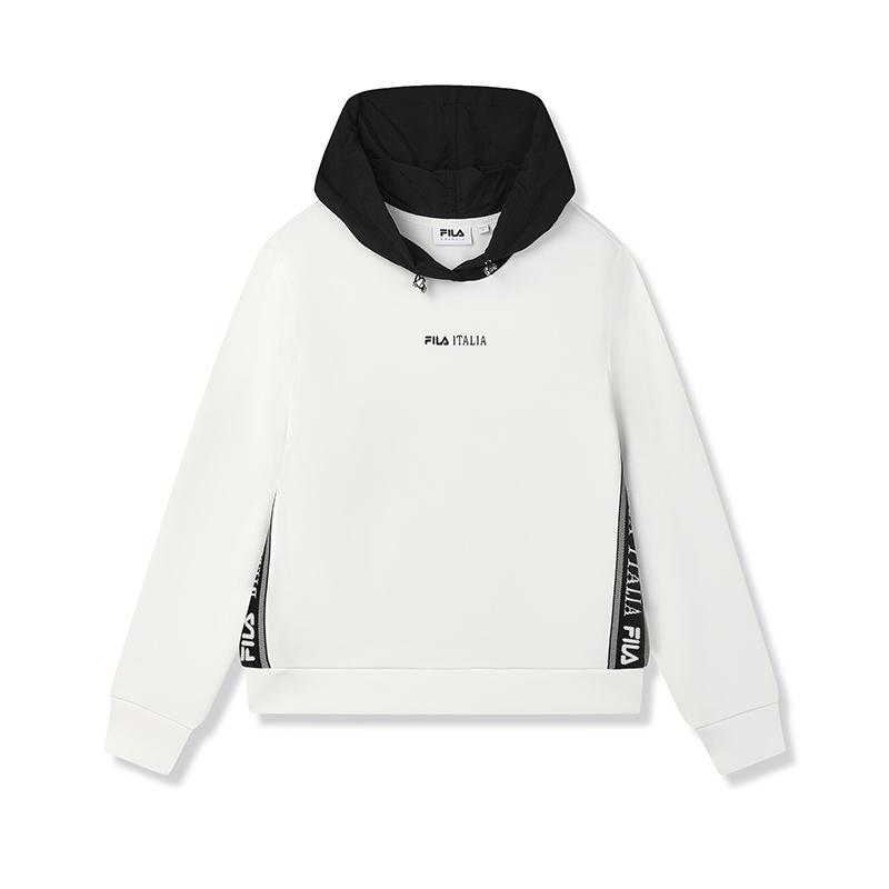 

New FILA Knitted Fabric Hooded Top Women s White F11W514205FWT 170/88A/L