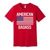 American Flag Graphic Unisex T Shirt With Bold American Badass Text Design Every
