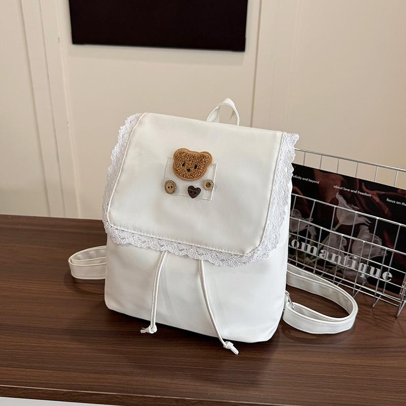 Schoolbag Korean Version Cartoon Bear Backpack Female 1011 New Niche High Sense Cute Fashion Trend Student Bag Female