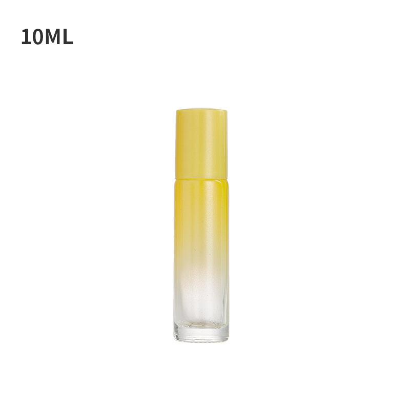 10PCS 10ml Gradient Color Glass Roller Bottles, Pearlized Refillable Containers for Massage Oil & Floral Water