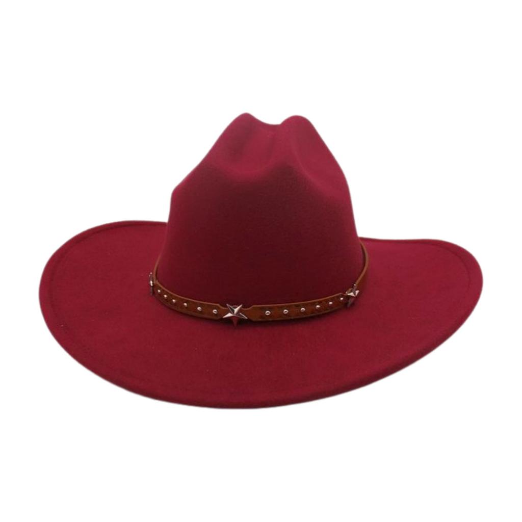 Jazz Hat Lady Fried Street Concave Shape Internet Celebrity Top Hat New British Style Wide Brim Woolen Fashion Simple Cowboy Hat
