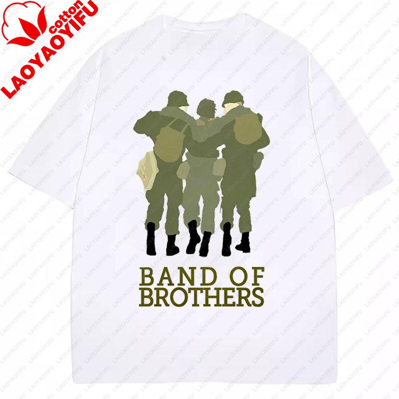 

TV Play Band of Brothers TShirt Retro Style Unisex Graphic T Shirts Summer Streetwear Casual Classics Two Side Printed Tee Top S