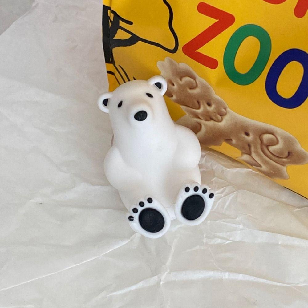 Suport pentru periuță de dinți pentru urs polar din PVC, suport pentru periuță de dinți cu ventuză, baie creativă