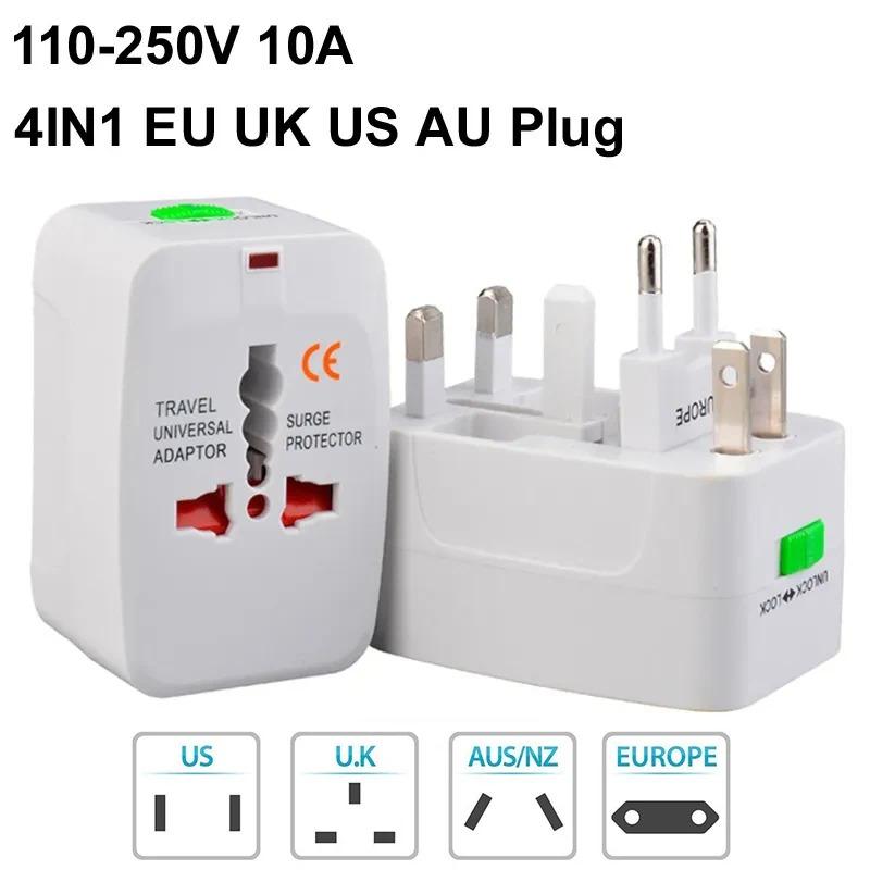 

Универсальный адаптер вилки для ЕС, США, Великобритании, Австралии, Универсальное зарядное устройство для вилок, Адаптер для путешествий по миру, Преобразование мощности, Многофункциональное зарядное устройство переменного тока