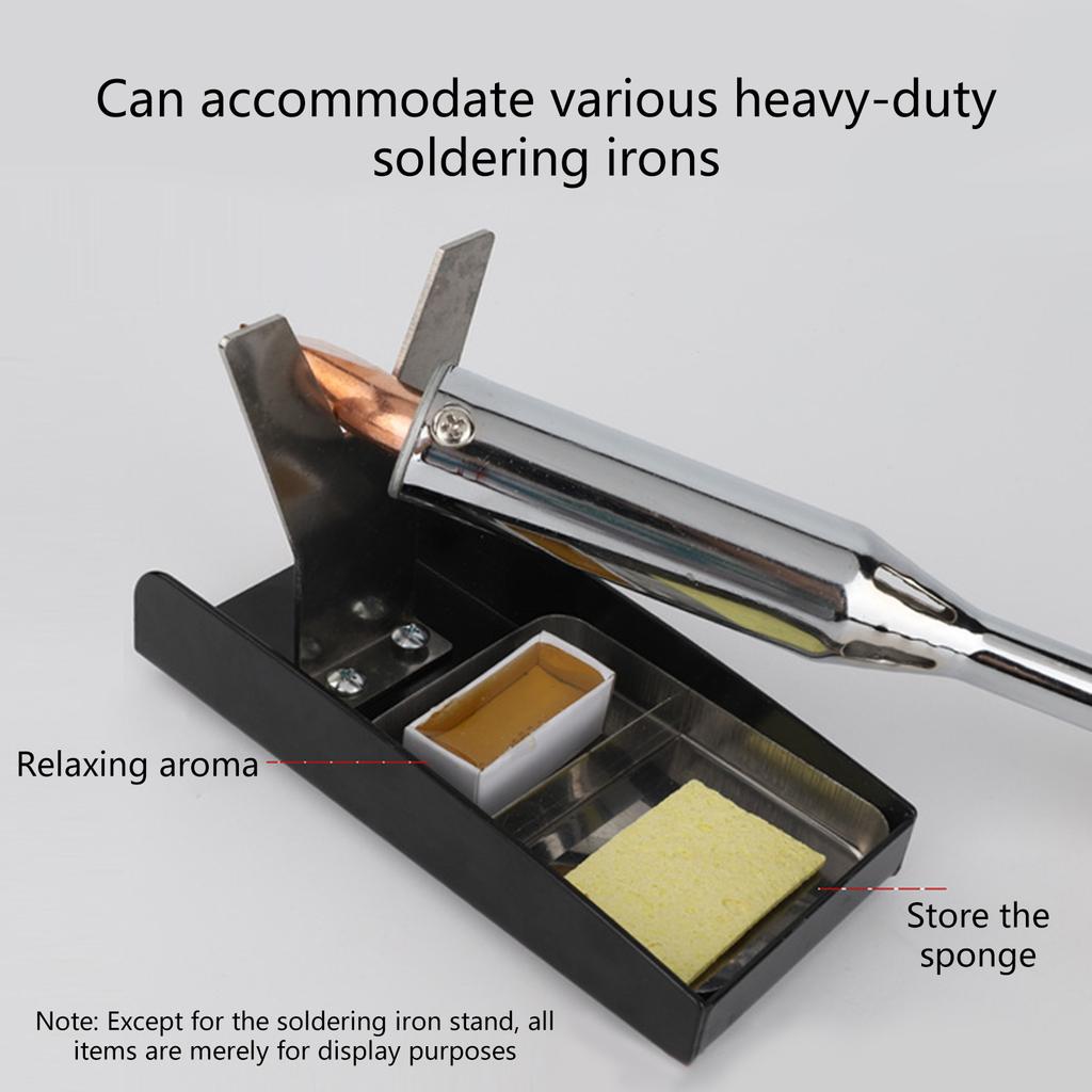 Compact Soldering Iron Stand With Sponge Tray Stable Workspaces Organizer For Electronics Repair Maintenance
