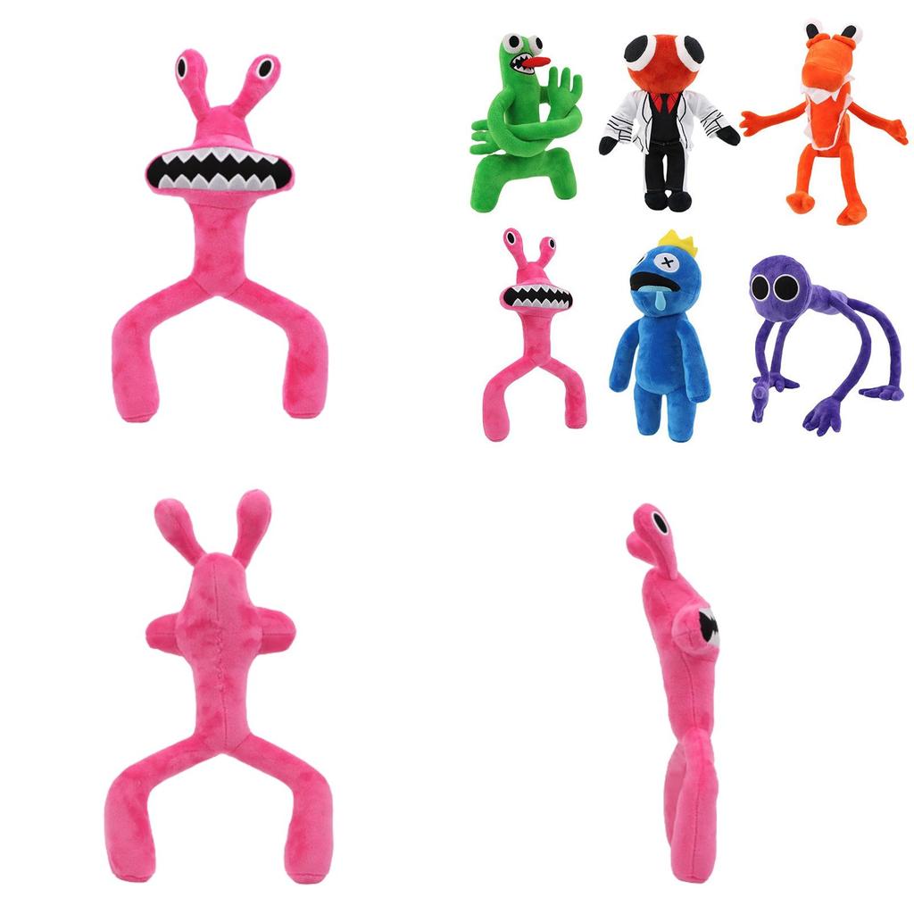 Roblox Rainbow Friends Pinker Frosch Plüschtier Weiche und Quetschbare Stoffpuppe für Kinder und Babys