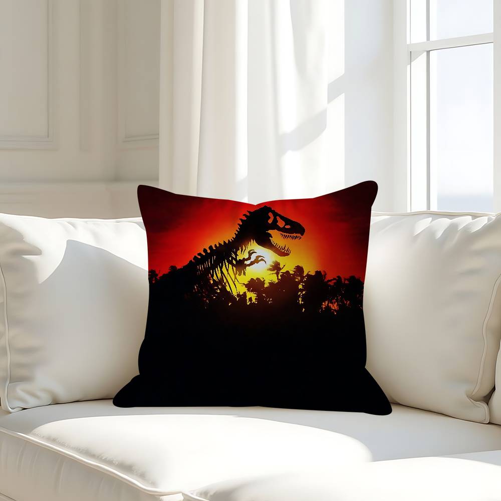 

J-Jurassk Park Cushion Cover Car Throw Pillow Case For Sofa Car Christmas Gift 40x40cm 45x45cm 16x16Inch
