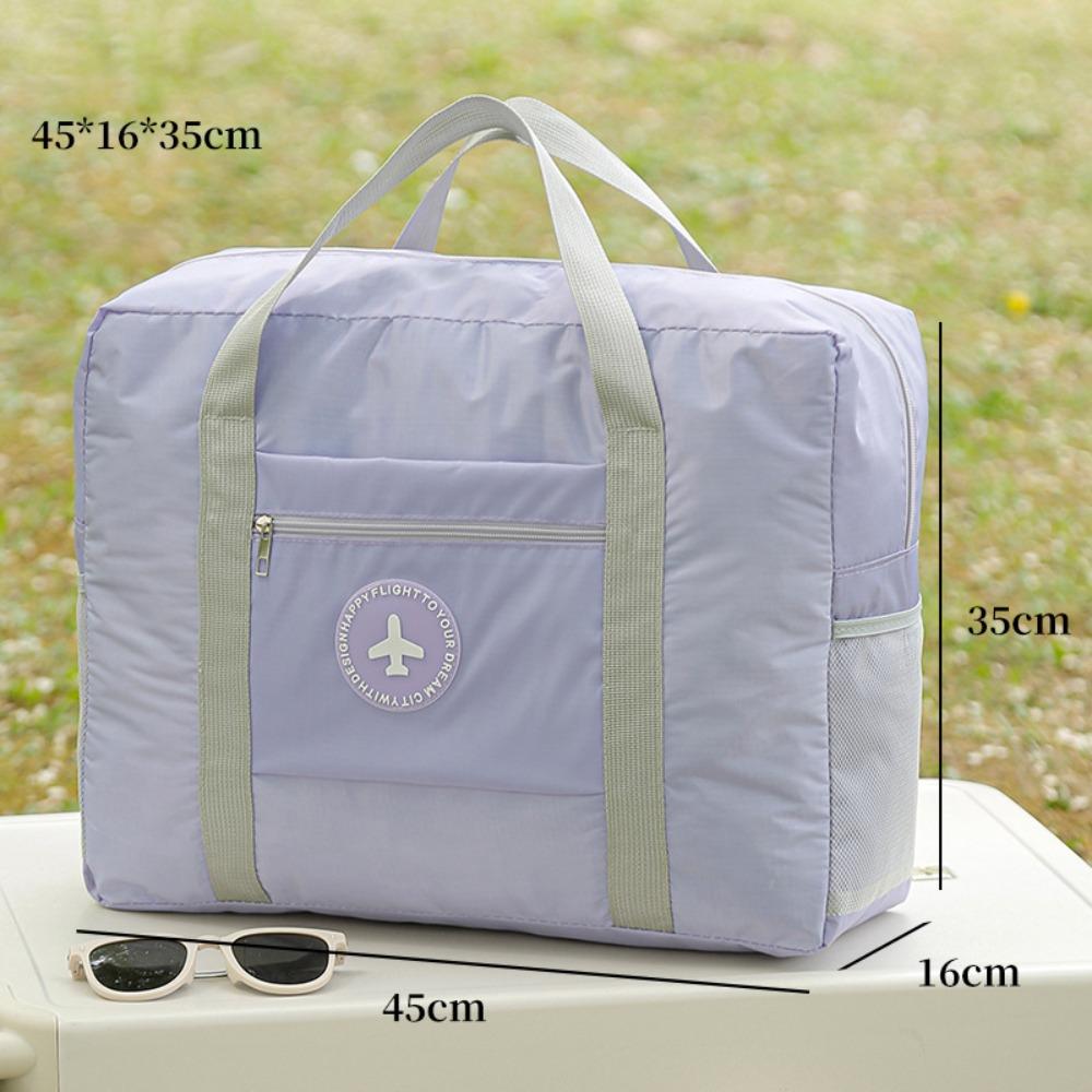 New Oxford Cloth Travel Tote Bag Soft Square Shape Student Shoulder Bag Solid Color Square Bag Travel