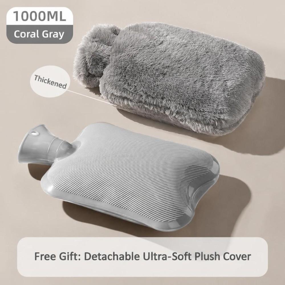 1000ml/2000ml Hot Water Bag Leak-proof Warm Compress Heater Durable Hot Water Bottle Home Office