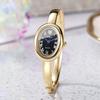 Vintage Oval Dial Bracelet Watch Hidden Buckle Design Elegant Ladies Watch Gift Luxury Quartz Watch for Women