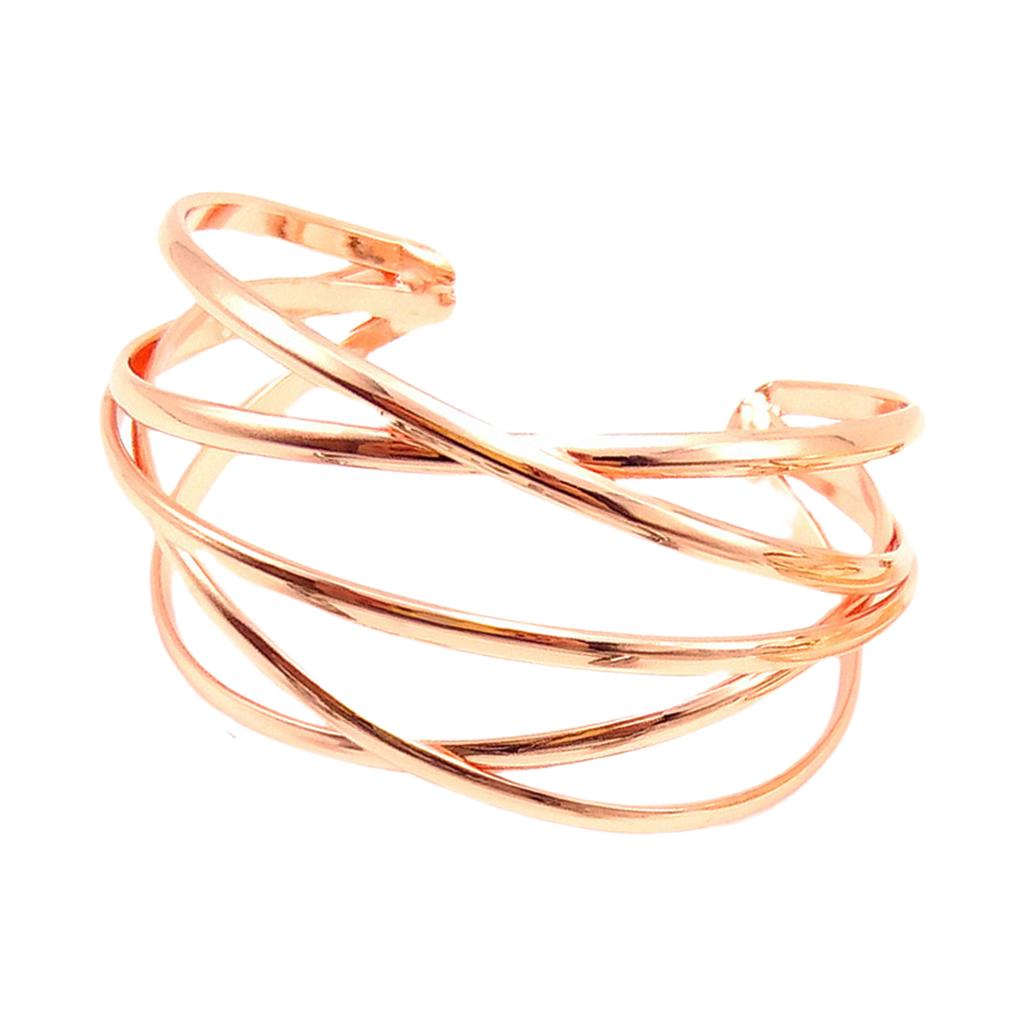 Fashionable Hollow Bangles Irregular Cuff Geometric Bracelets Metal Texture Wrist Jewelry for Parties and Daily Wear