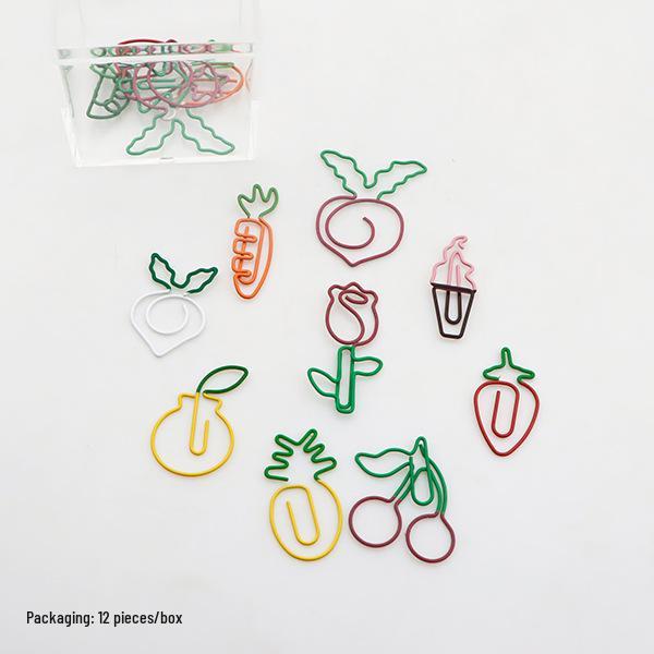 Creative Blue Metal Paper Clips: Versatile Shapes for Office and Bookmarks