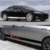 2PCS Car Door Racing Stripe Sticker Vinyl Decor Auto Exterior Decal Decor Tuning Accessories For Tesla Model 3 Y S X 2016-2024