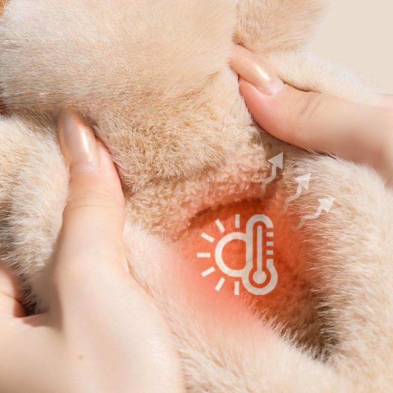 Baumwollschuhe für Indoor-Wärme und Rutschfestigkeit, Niedliche Plüschpantoffeln für den Heimgebrauch