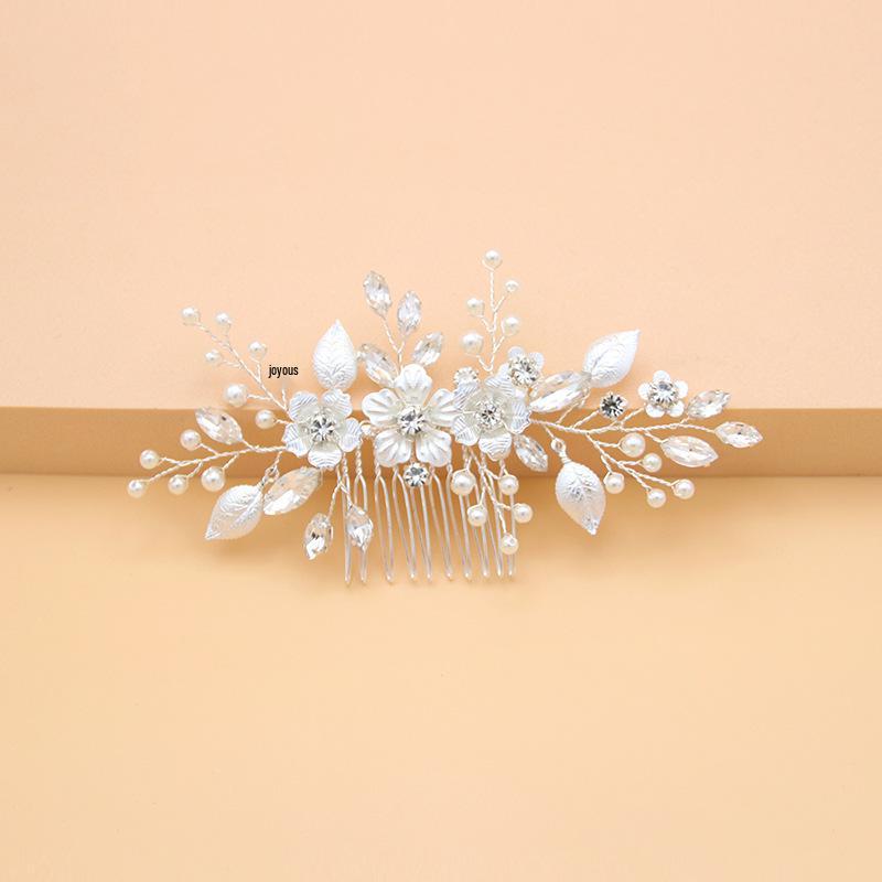 Handmade Rhinestone Pearl Flower Hairpin - Bridal Wedding Hair Accessories