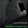 For Tesla Model 3 Highland 2024+ Central Armrest Box Rear Seat Child Anti-Kick Pad Anti Dirty Mat Back Air Vent Protection Cover