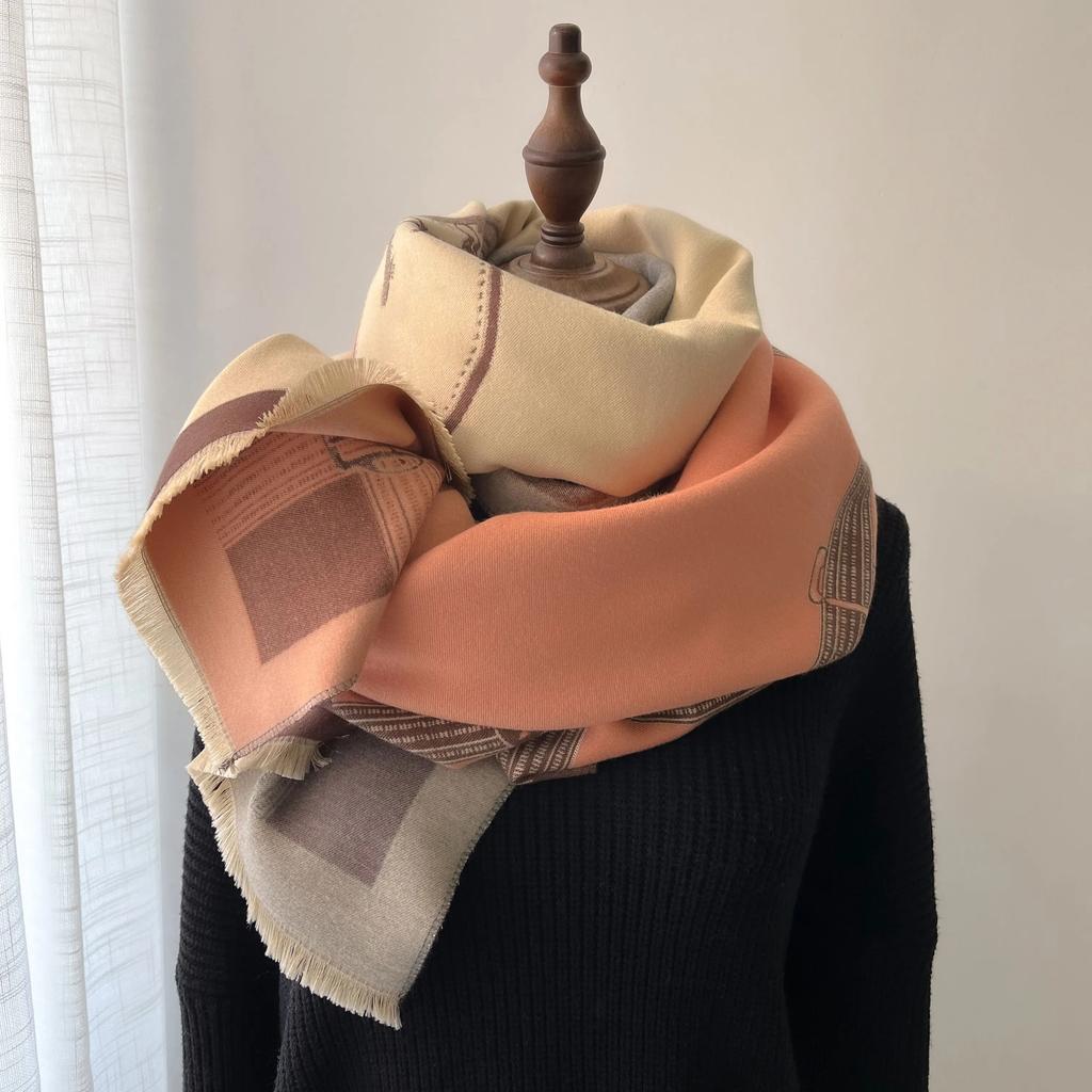 Luxury Winter Thick Warm Scarf Women Cashmere Shawl and Wraps Pashmina Neckerchief Bufanda Female Long Tessel Echarpe 2025