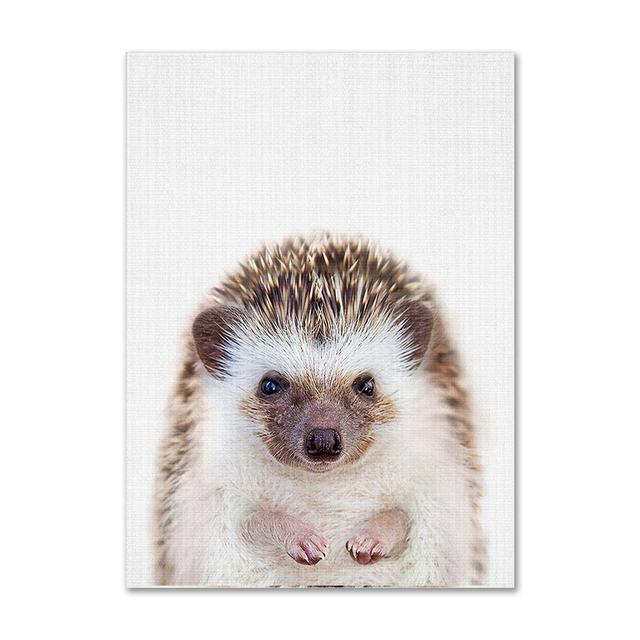 Koala, králík, veverka, slon, plátno, plakát pro dětský pokoj, nástěnný obrázek, tisk zvířat, plátno, malba, severský dětský pokoj