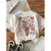 Summer Flower 100% Cotton Y2k T-Shirt Female Funny T-shirt