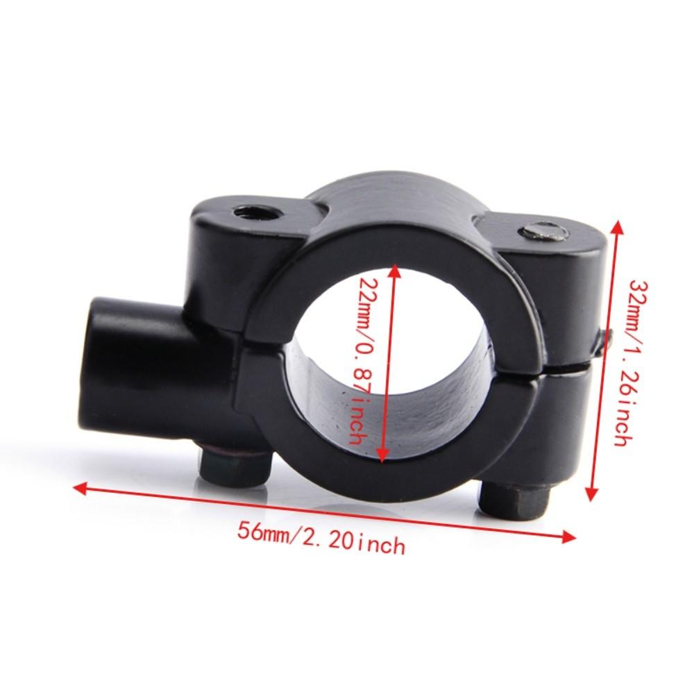 2pcs 7/8"22mm Motorcycle Handlebar Mirror Mount Black Motorcycle Mirror Mount Bracket For Scooter
