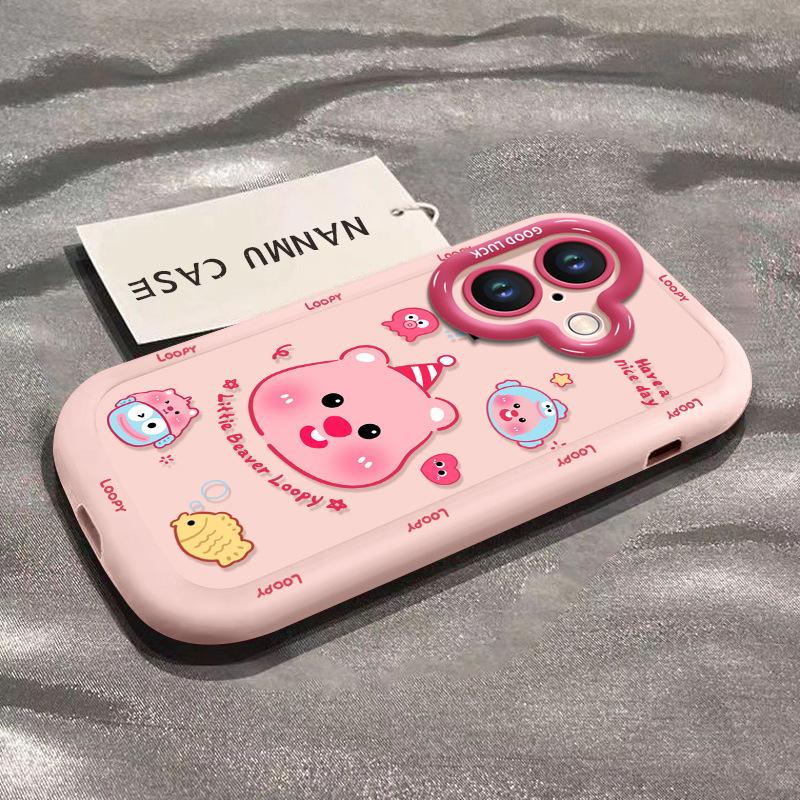 Pink Cute Cartoon Ruby for IPhone16promax for Apple 15plus Silicone Anti-fall 14/13/11