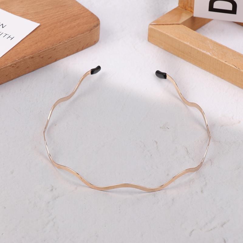 Γυναικείες Χρυσές Μεταλλικές Κυματιστές Μπάντες Μαλλιών Γεωμετρικές Λεπτές Στέκες Κομψό Κεφαλόδεσμο Για Καθημερινή Έξοδο Πάρτι