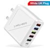15W USB Type C Charger 6 Ports PD Fast Charge Adapter Quick Charge3.0 for IPhone Samsung Xiaomi Huawei Mobile Phone Wall Charger