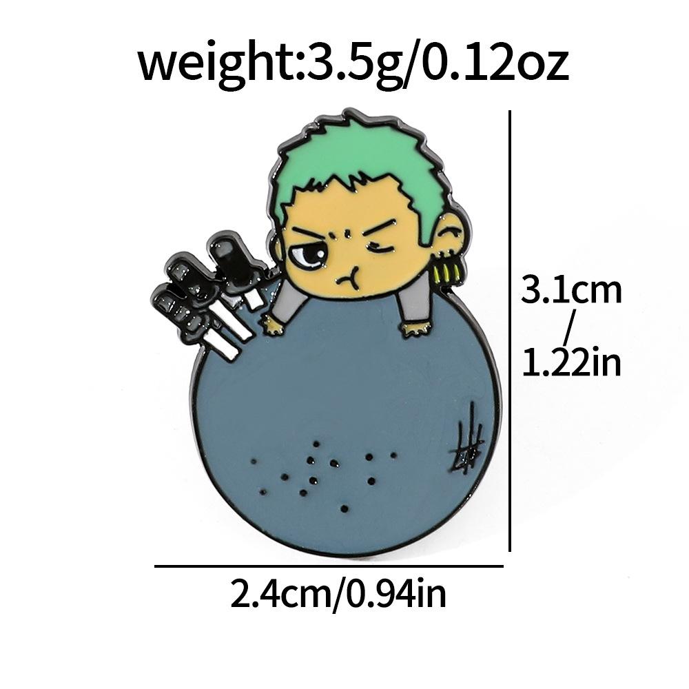 Japanese Anime ONE PIECE Metal Badge Luffy Chopper Character Alloy Drip Brooch Pin