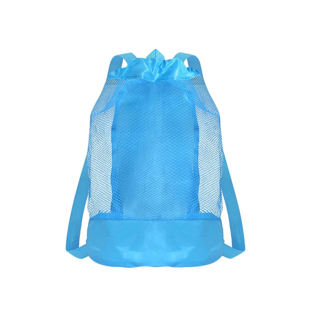 Extra-Large Sand-Resistant Drawstring Beach Backpack - Kids Pool Toys Storage Bag for Shell Collecting, Travel & Fitness