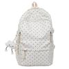 Polka Dot Lightweight Backpack for High School Girls, Simple and Trendy Design