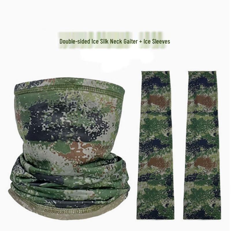 Ice Silk UV Protection Neck Gaiter & Arm Sleeve Set