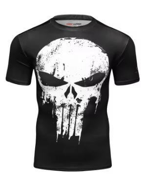 Men's Short Sleeve Sports T-Shirt Workout 3D Compression Quick Drying Training Men's Running Gym Fitness Top